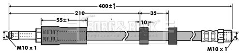 BORG & BECK Тормозной шланг BBH7390